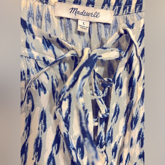 NWOT Madewell Lace Up Blouse. Size Large - Picture 4 of 5